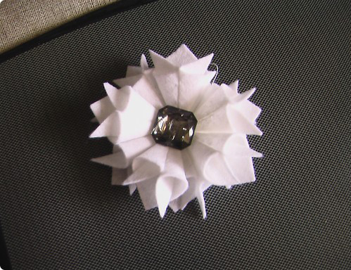 white fabric pin