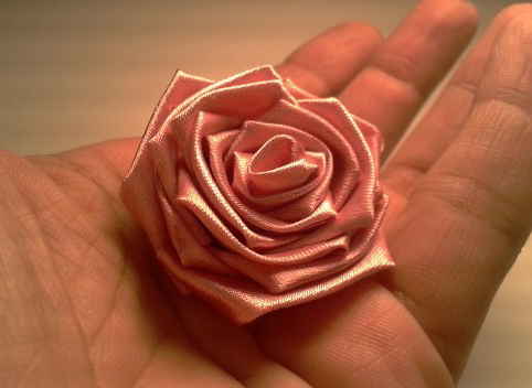 handmade craft ribbon rose