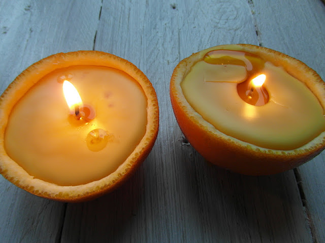homemade orange candles Picture